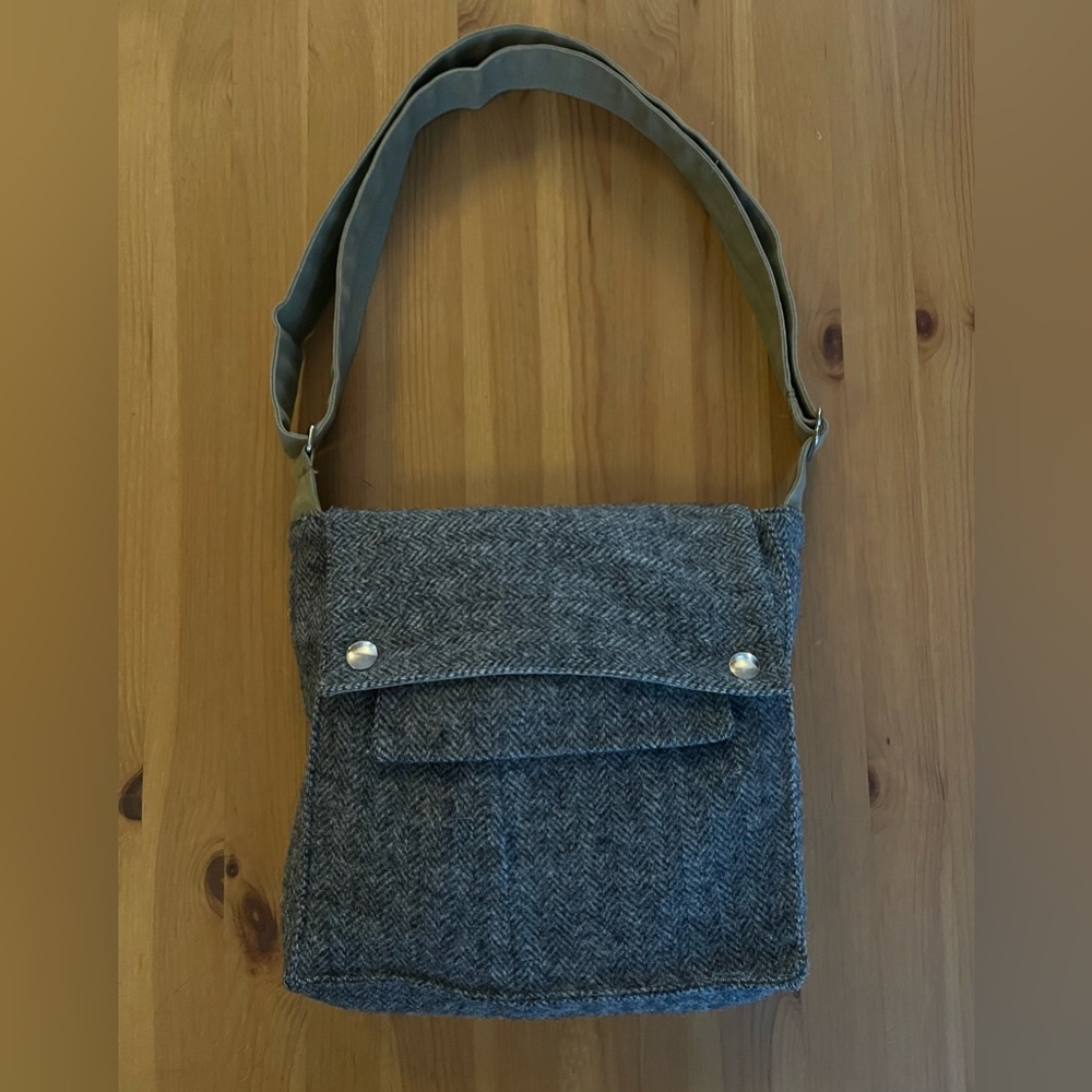 One of a kind Wooly Bison satchel handmade from vintage apparel DISCONTINUED